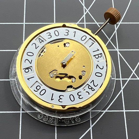 Swiss Made Ronda 6004B gold gilted quartz movement, precise watch accessory by Ronda.