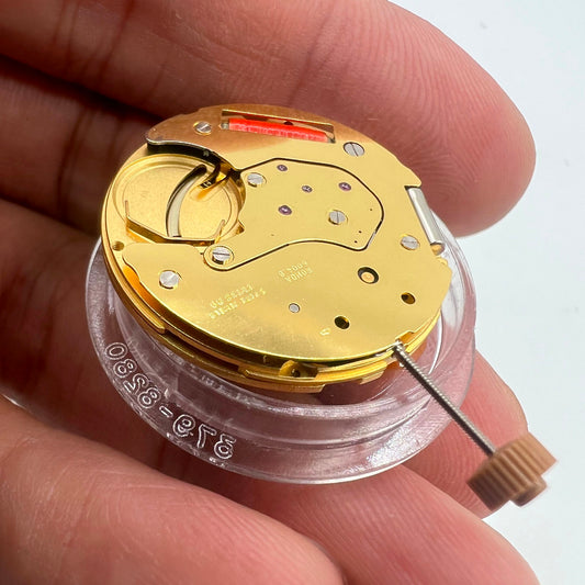 Swiss Made Ronda 6004B gold gilted quartz watch movement for precise timekeeping in watch accessories.