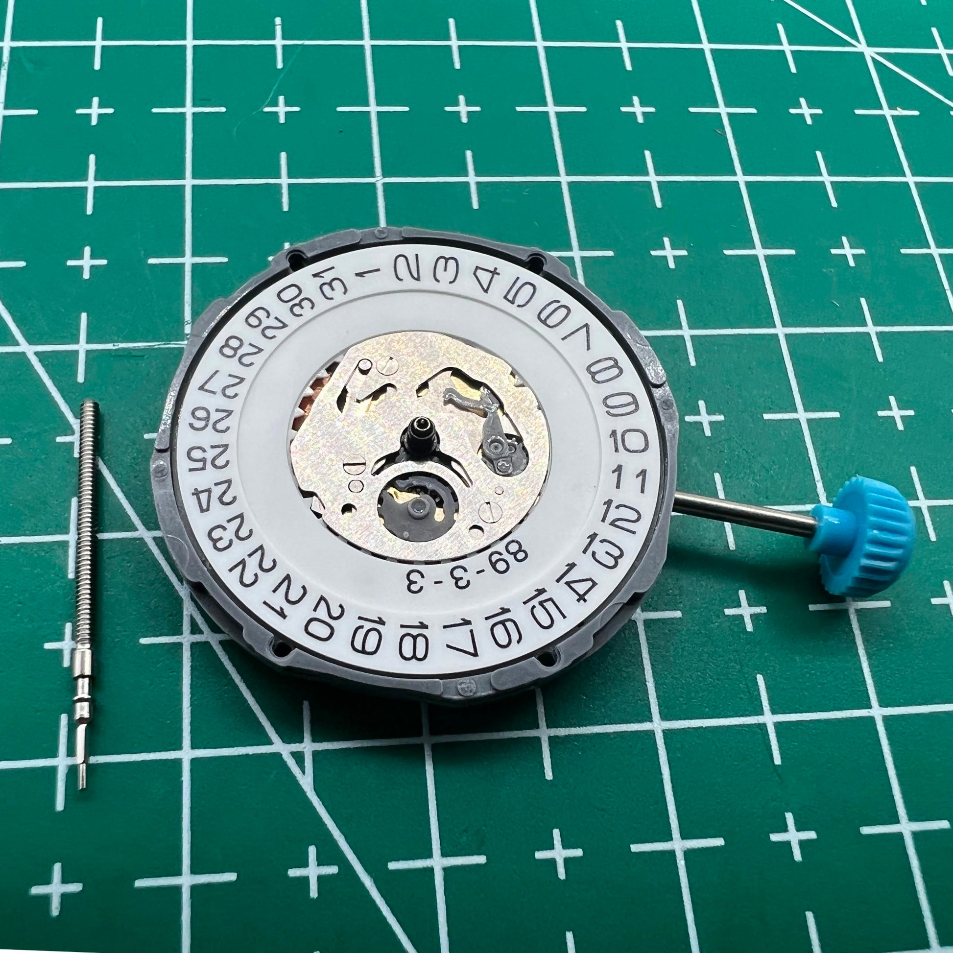 Miyota 6M12 Japan quartz watch movement with date at 3, 3 hands, precise timekeeping