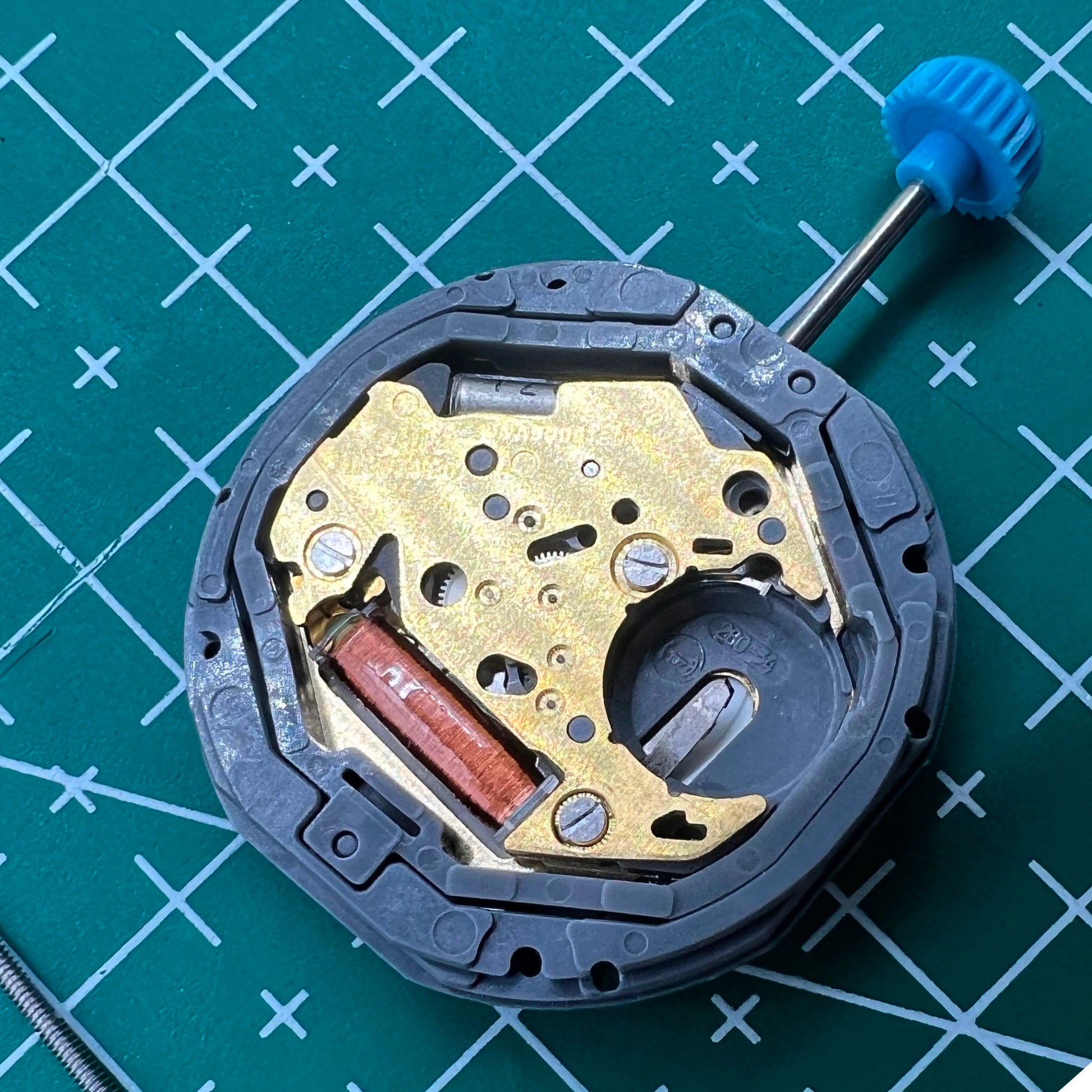 Miyota 6M12 Japan quartz watch movement with date at 3, 3 hands, precise timekeeping