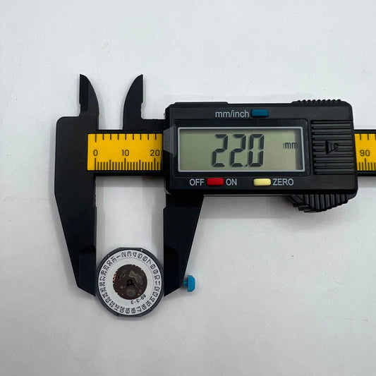 Miyota 6M12 quartz watch movement with date at 3, three-hand design, Japan-made precision.