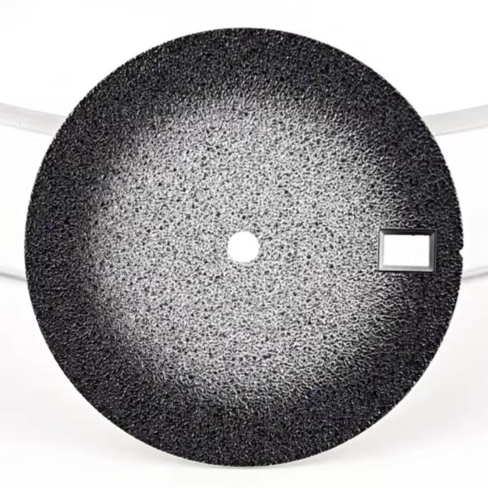 28.5mm Gradual black matted watch dial for NH35 movement, sleek accessory enhancing watch precision.