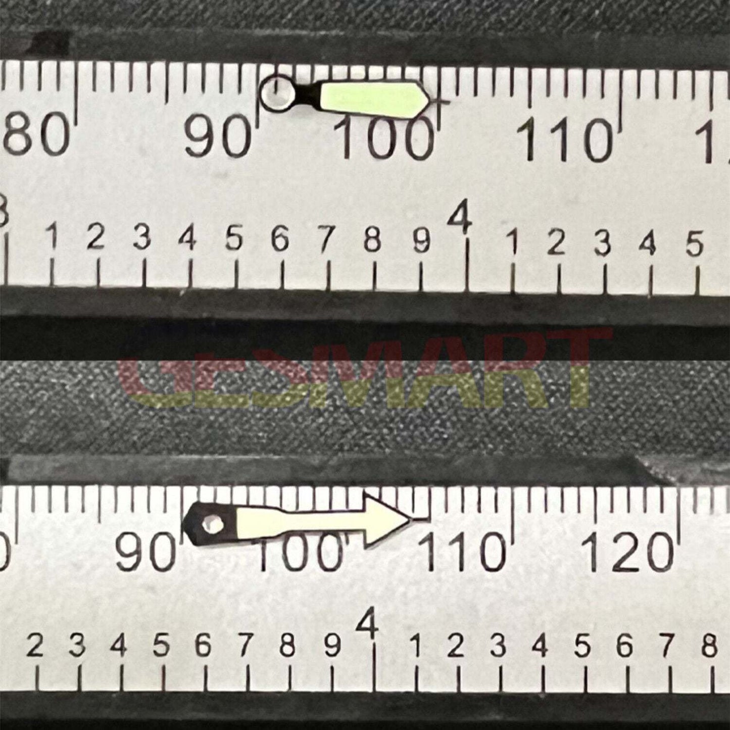 C3 Super Green Lume watch hands for SKX007 with NH36 movement, ensuring precise time visibility.