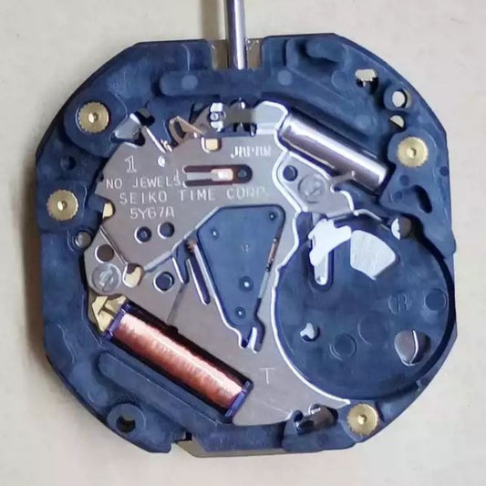 Seiko 5Y67A quartz watch repair part, original Japan-made movement for precise timekeeping.
