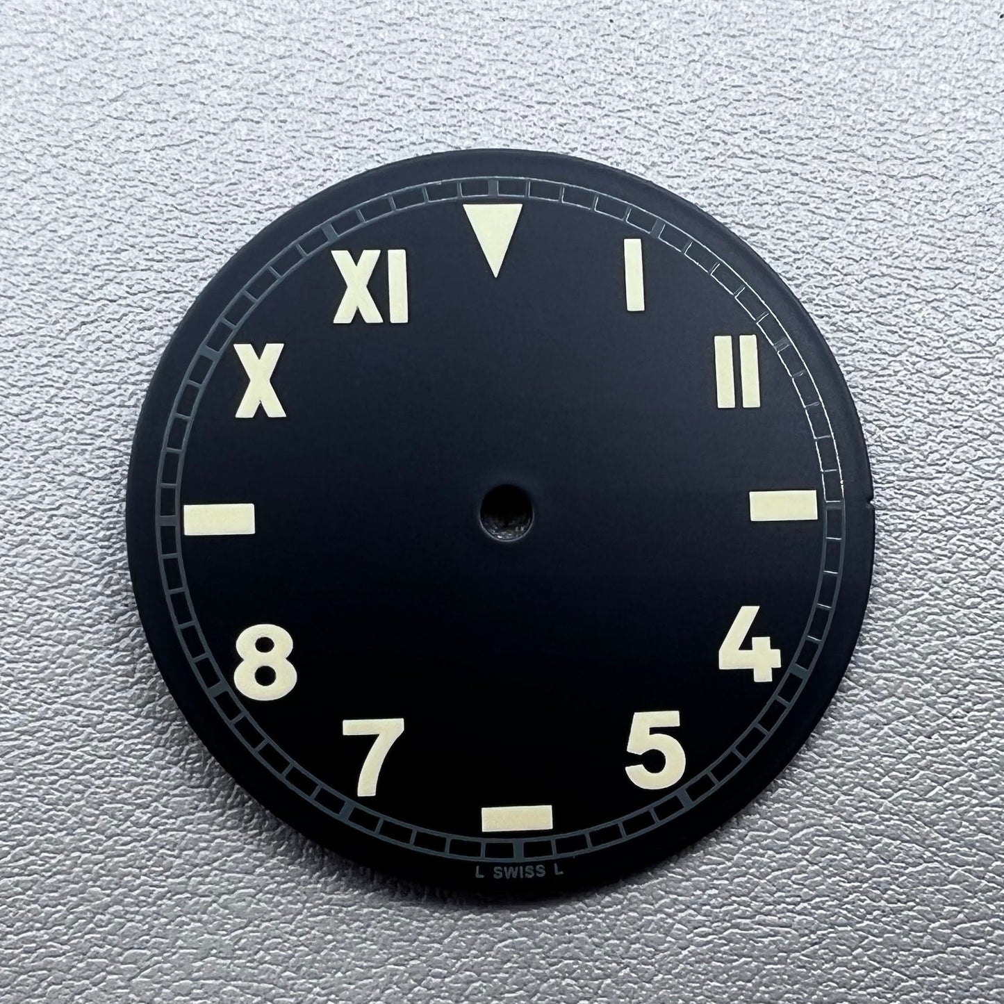 39mm Green Luminous Black Watch Dial Suitable for ETA 6497 6498 Movement