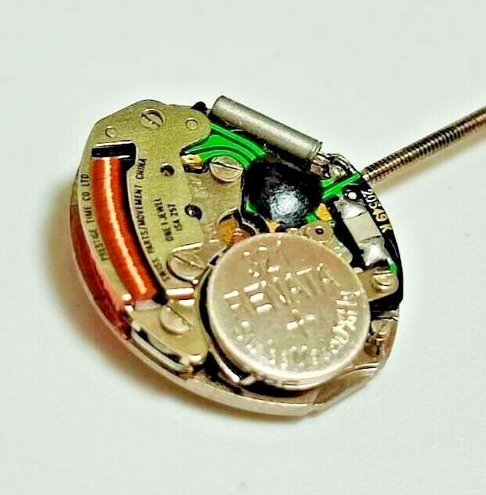 Silver ISA 257 quartz watch repair part compatible with 258/130 models for accurate timekeeping by ISA.