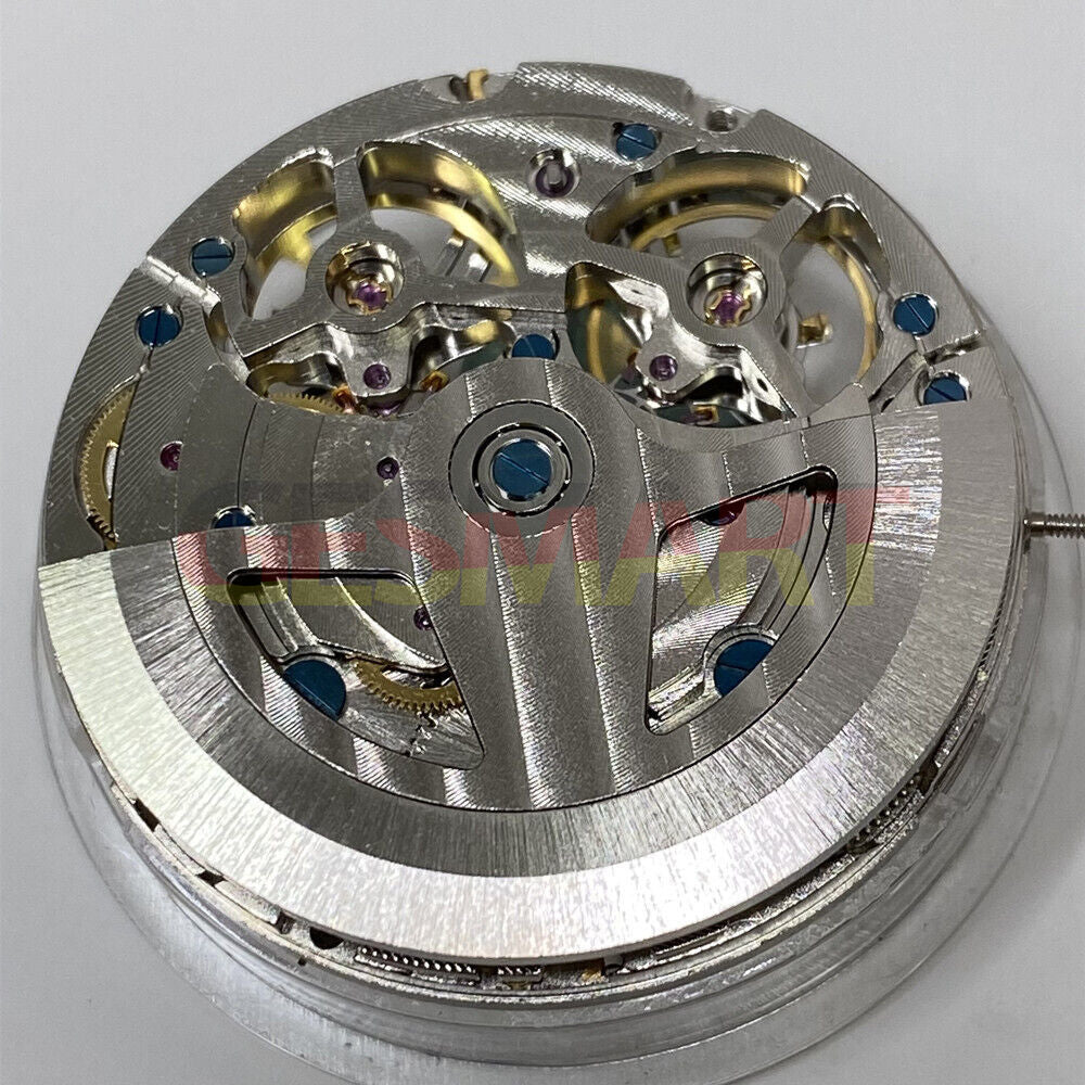 China Made Automatisches mechanisches Uhrwerk Doppelte Unruh Mondphase bei 2