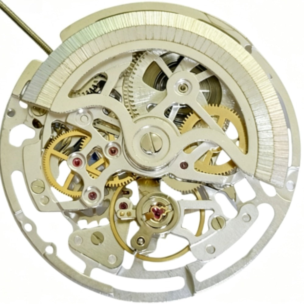 30.4mm Hollow Chinese 2813 8205 Auto Mechanical Movement Big Date 3 Hands Silver Rotor Screw