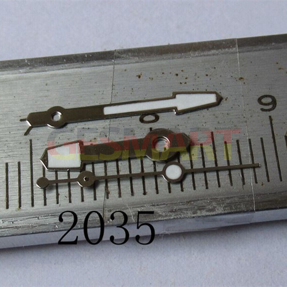 Aiguilles de montre peintes en blanc avec garniture argentée pour Miyota 2035 2115 2105 2305 2315