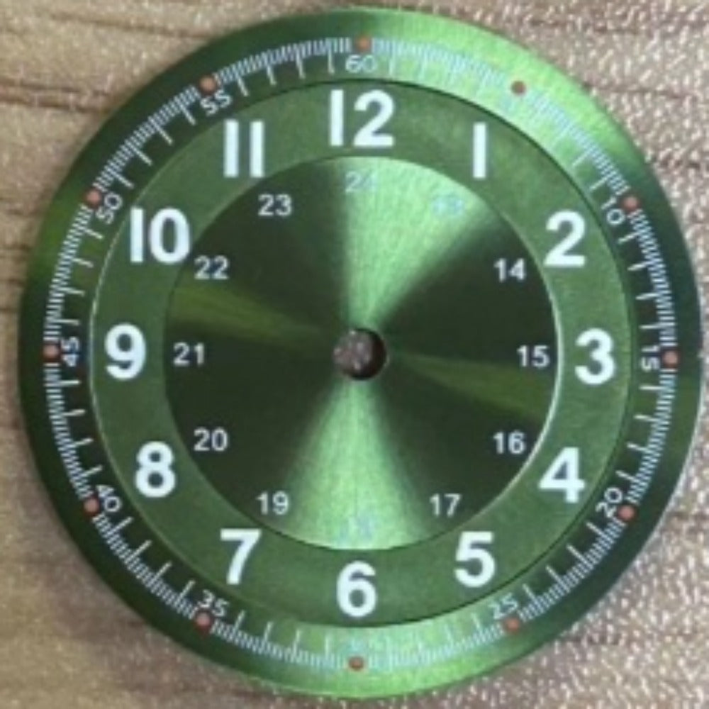 Green 29mm Watch Dial For ETA2824 2836 Movement Green Lume