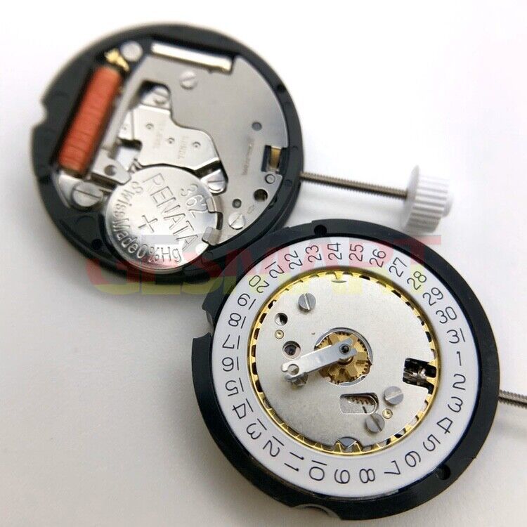 Ronda 585 Quarzuhrwerk, Datum bei 3/6