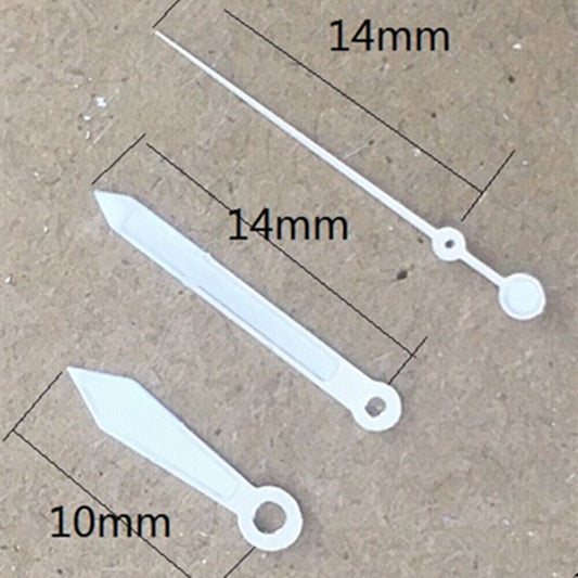 White trim watch hands for Miyota 2035 quartz movement, precise fit by P1-H4-C113 brand.