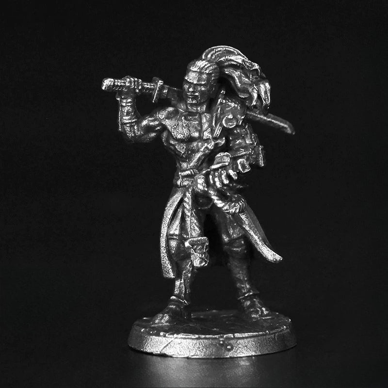 Ronin Samurai Copper Miniature Figurine White Bronze Fantasy Wargame 312-2