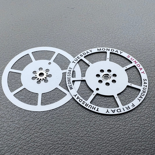 2 PIECES Week Dial Date@12 for Japan Miyota 8285 Movement