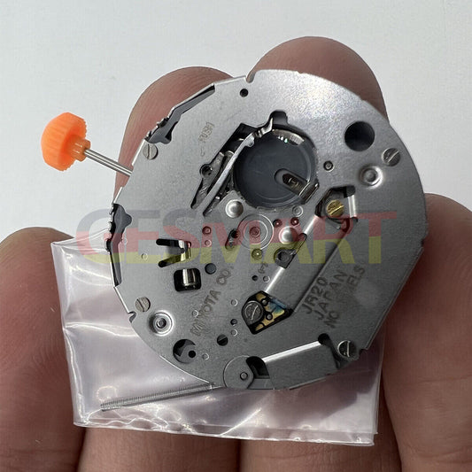 Miyota JR20 quartz watch movement for precise timekeeping in watch repairs and accessories.