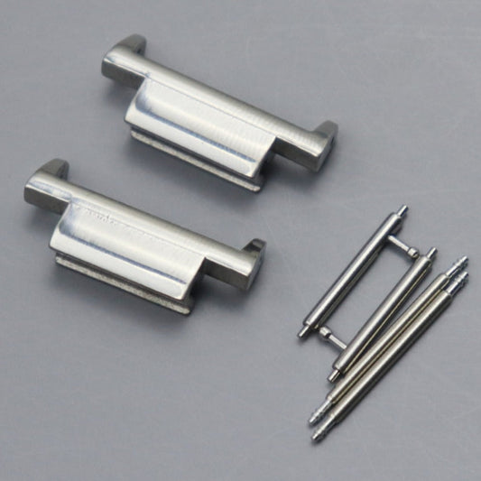 Silver 16-22mm link pins and endlinks for Casio GShock DW5600 DW6900 watch bands, durable replacement parts.