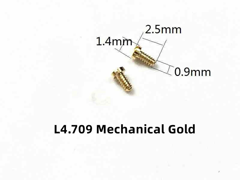 6 Stück Uhrengehäuse-Rückschrauben, 0,7 mm/0,9/1,0/1,2 mm, passend für L4.709/708/209 L4.512 Uhr