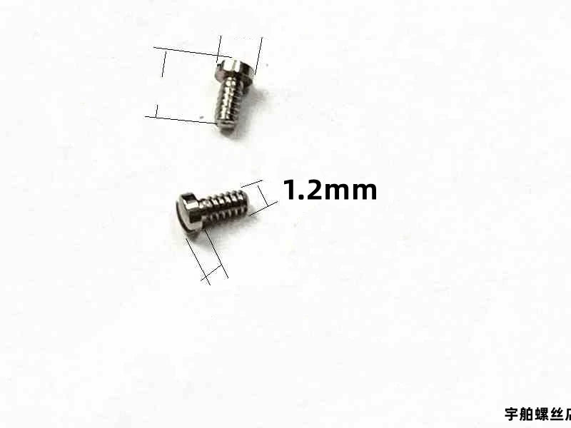 6 Stück Uhrengehäuse-Rückschrauben, 0,7 mm/0,9/1,0/1,2 mm, passend für L4.709/708/209 L4.512 Uhr