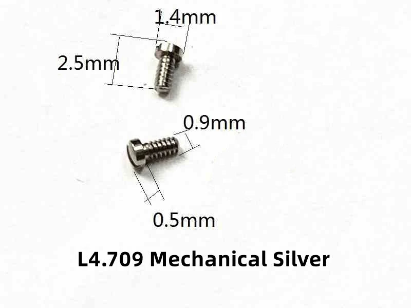 6 Stück Uhrengehäuse-Rückschrauben, 0,7 mm/0,9/1,0/1,2 mm, passend für L4.709/708/209 L4.512 Uhr