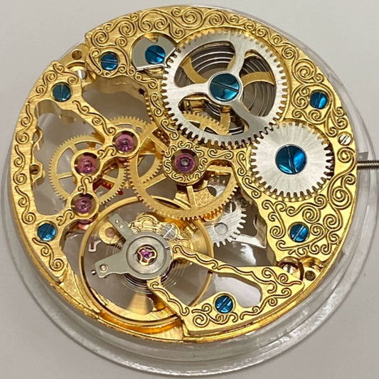 China Made Golden Carved Hollow ST3600 6497 mechanical movement for watch accessories, hand winding precision