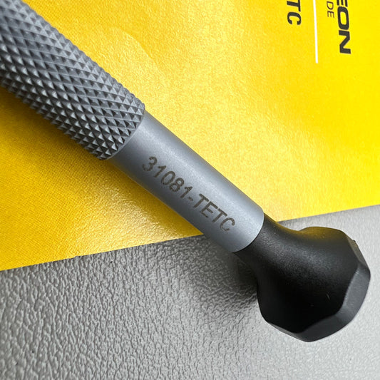 Swiss Bergeon 31081-TETC precision screwdriver for adjusting ETACHRON pitons on watches.