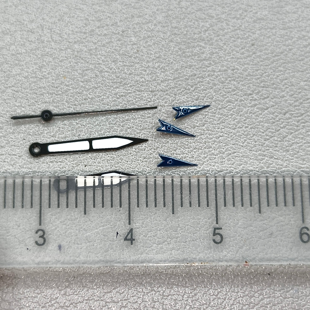15mm Blue Small Second Hand Black Trim Watch Hands for OS10 OS60 OS80 Movement