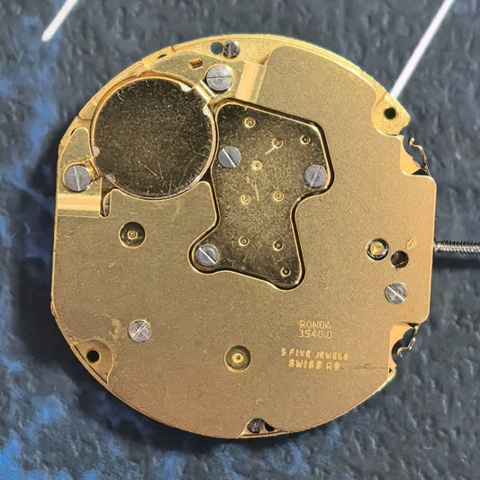 Swiss Made Ronda 3540.D quartz movement watch part for multifunctional 6 hands, enhancing precision.