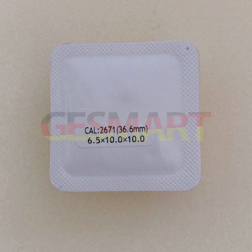 Blue polished no lume watch hands for ETA2671 movement, sleek design for watch repair.