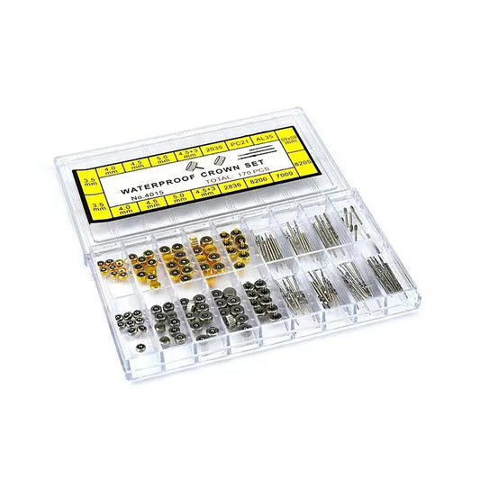 Multisize stainless steel watch winding stem extender with crowns, perfect for watch repair and accessory by Watch maker.