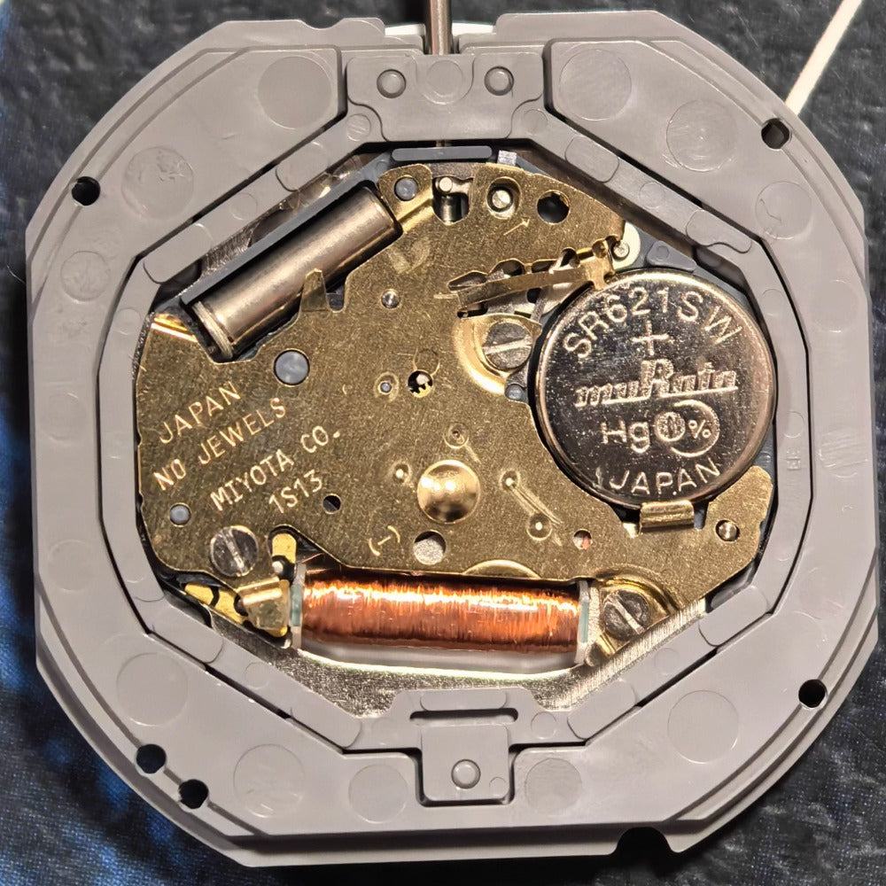 Japan Made Miyota 1S13 Quartz Movement Black Disk Date At 3 Watch Part