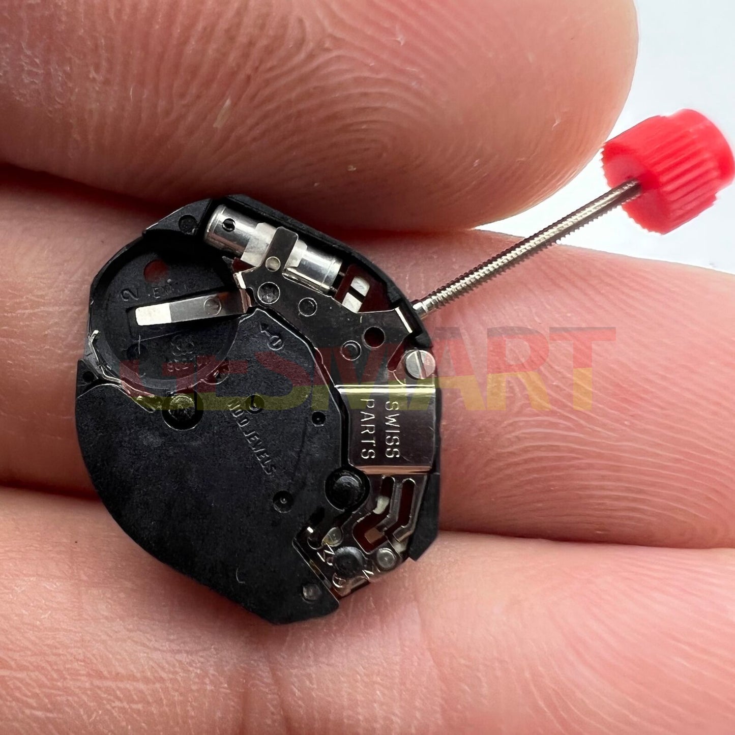 Mouvement à quartz <tc>ETA</tc> 802.101, fabrication suisse, 3 aiguilles, pièce de montre