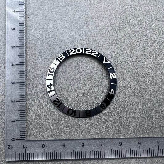 38mm Tai Chi style watch bezel insert in aluminum alloy for Omega Seamaster 600, sleek accessory.