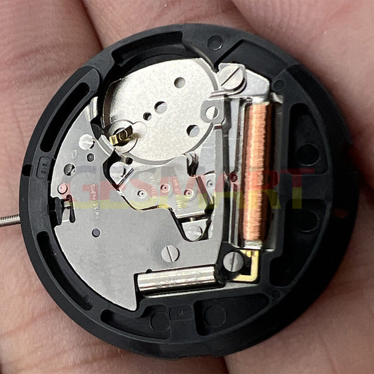 Ronda 515 Swiss quartz watch movement with date display at 6 o'clock, precise timekeeping