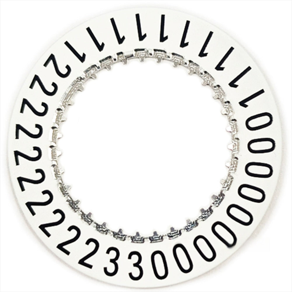 White Big Number Date Disk Wheel Generic for ETA C07.651 Movement M021.626