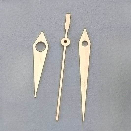 7.75X11X12mm Arrow Shape No Lume Golden Watch Hands For NH35 NH37 NH38