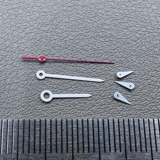 2 Sets White Pointed Red Second Hand Watch Hands for Miyota OS10 OS20 OS60 OS80