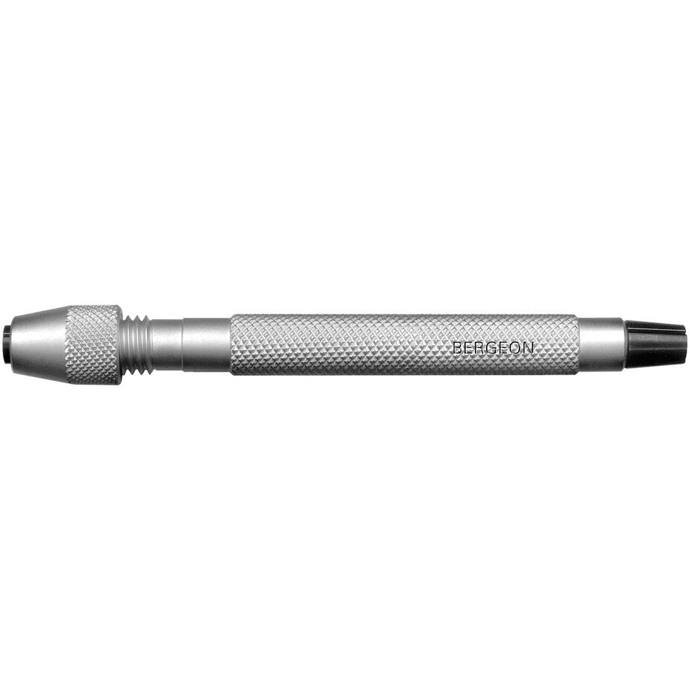 Bergeon 30022-2 pin vise with adjustable jaws 0.50-1.50mm for precise watch repair tasks, 90mm length