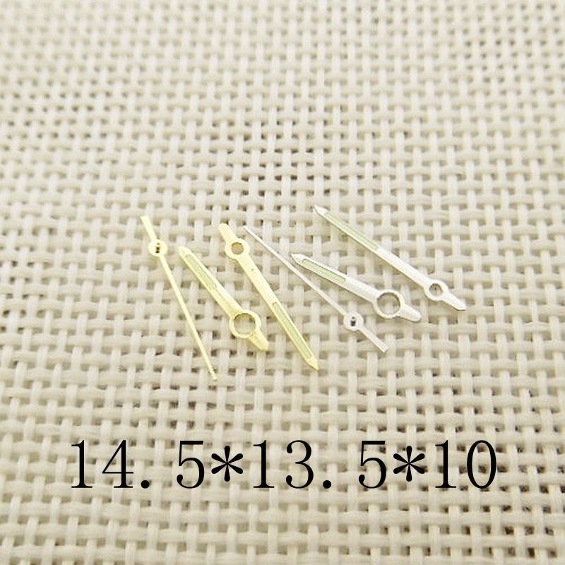 Golden and silver luminous watch hands set for ETA 2824 2836 2834 movements, ideal for precise time repair.
