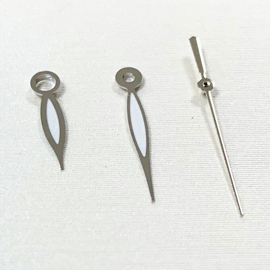 Green luminous watch hands set for NH35A/NH36A/4R36 movement, sizes 7.5/11/11mm by B16 brand