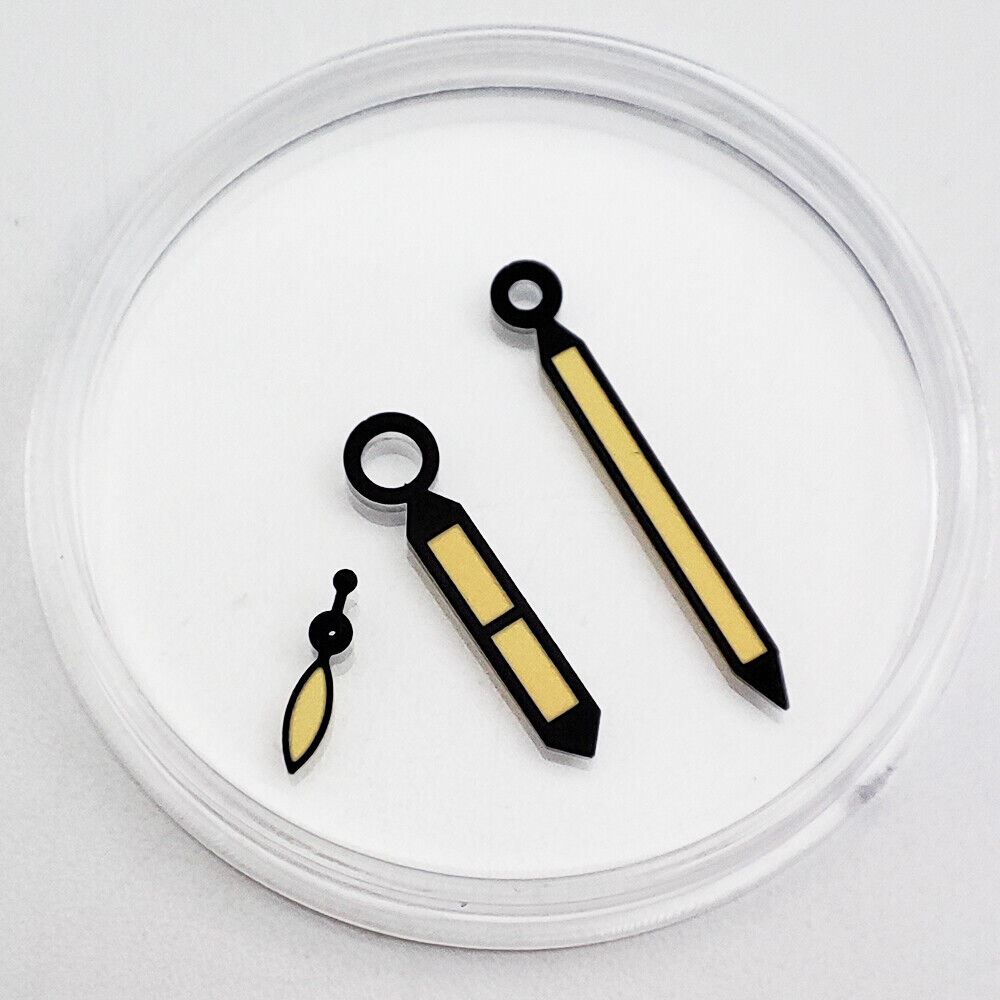 Green luminous watch hands for ST3600/6497/6498 movement, enhancing visibility in dim light, premium brand quality.