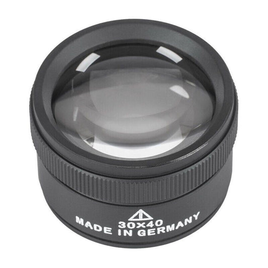 Germany Made 30X magnifier loup for precise watch and jewelry repair tasks.