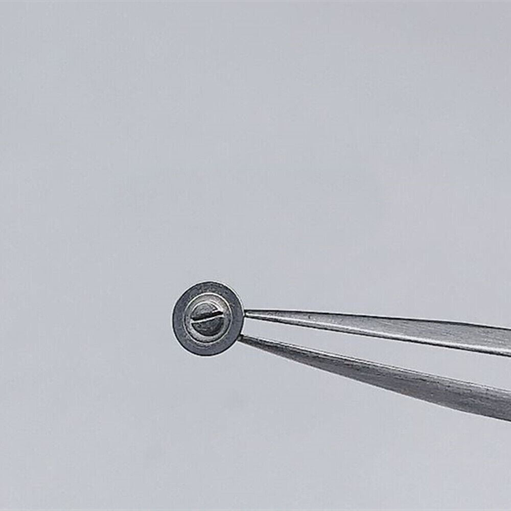 Small movement screws for ETA C07.111 ratchet wheel, precision watch accessory for repair and maintenance.