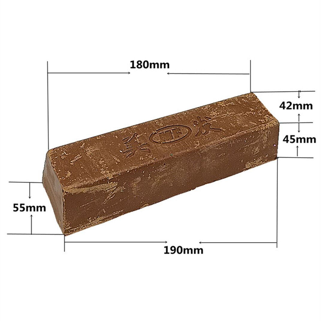 Brown stainless steel polishing compound, perfect for jewelry and watch repair shine restoration.