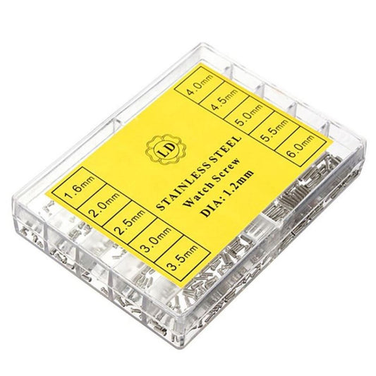 1. Stainless steel watch screws set, 10 sizes for repair and electronics.