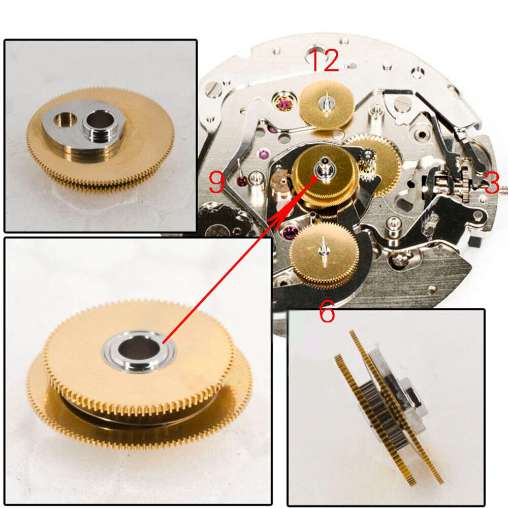 3pcs Center Gear for ETA C01.211 Movement Watch Part #6430