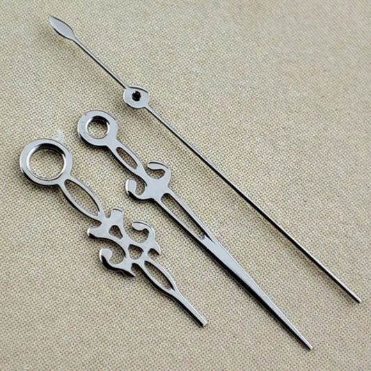 Silver hollow snowflake watch hands for NH35/36, NH38, NH72, NH70 movements, no lume.