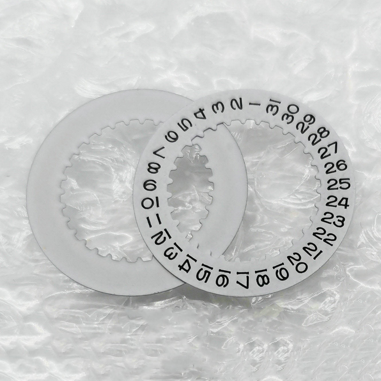 China Made Replacement White Date Disk Wheel Date Wheel for RLX 3135 Movement