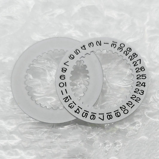 White replacement date disk wheel for RLX 3135 watch movement, compatible with China-made watch parts.
