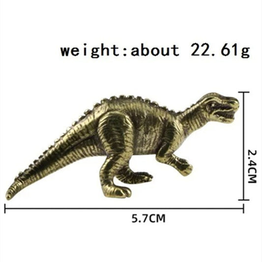 Solid copper Tyrannosaurus trinket, vintage bronze model with intricate hand-carved details.