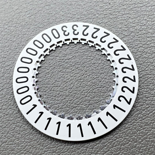 White date disk wheel with large numbers, compatible with ETA C07.651 M021.626 movement, generic brand